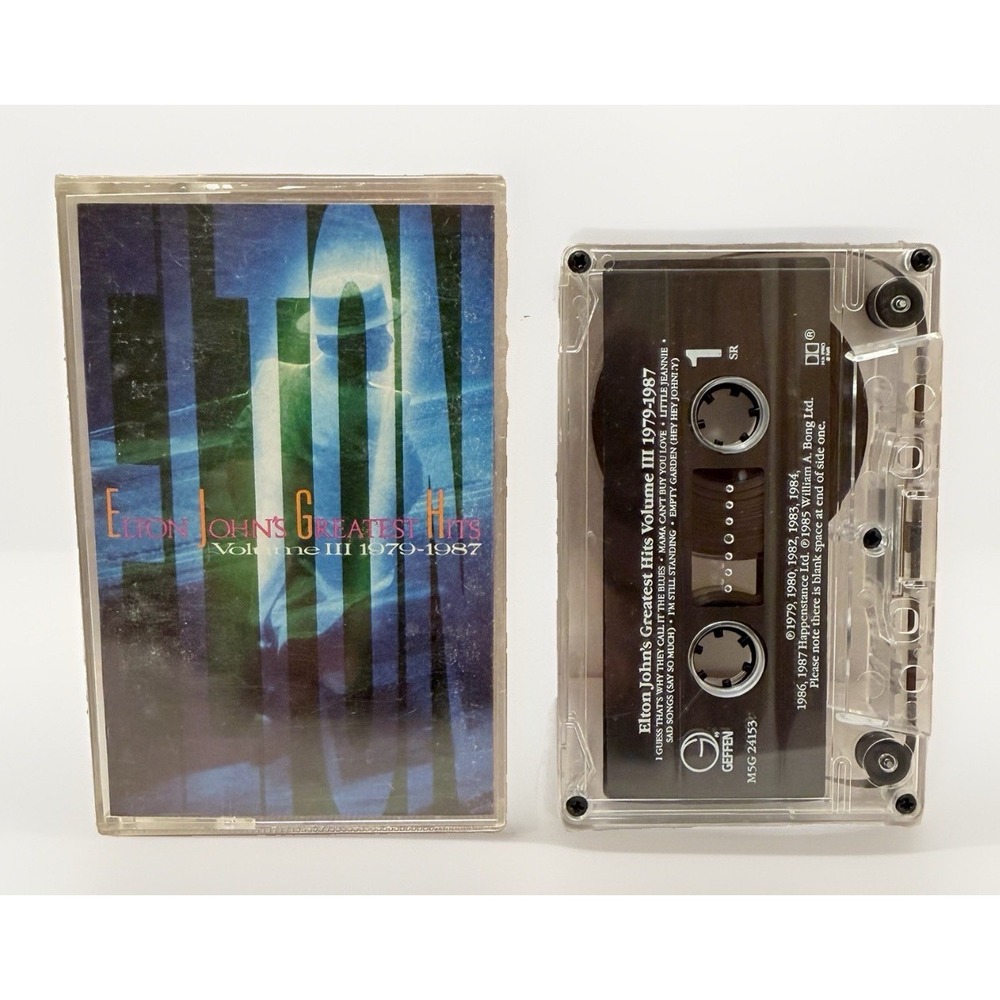Elton John Greatest Hits Vol 3 1979-1987 Cassette Tape VTG 80's 90's Music Gift